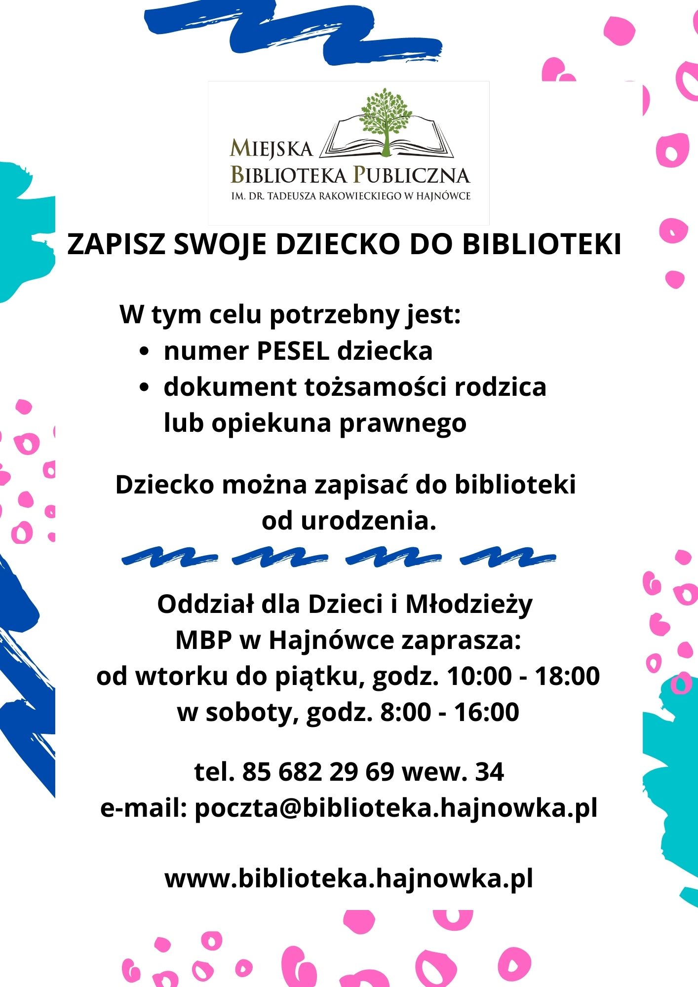 ZAPISZ SWOJE DZIECKO DO BIBLIOTEKI1